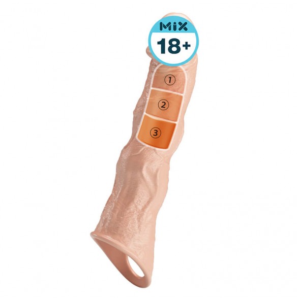 PRETTY LOVE - Ragna Extension Penis Sleeve (Skin Color) PRETTY LOVE - Ragna Extension Penis Sleeve (Skin Color)